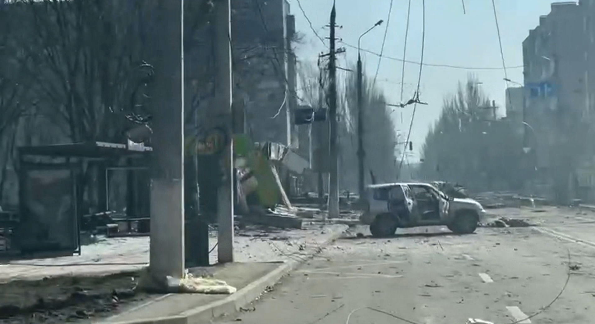 An image of Mariupol from a video obtained by CNN.