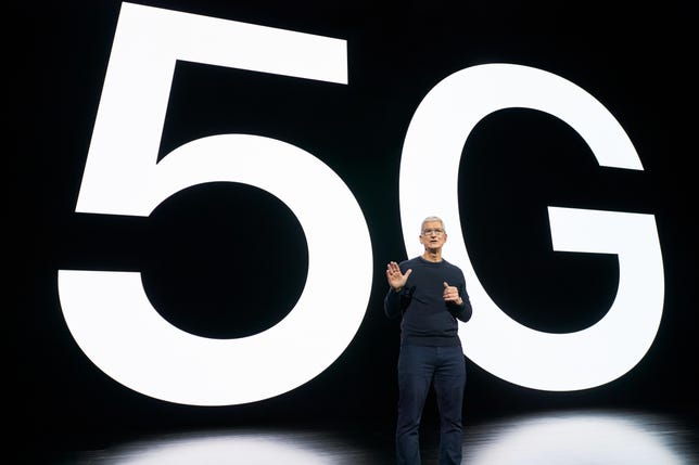 Tim Cook announces Apple's first 5G iPhone
