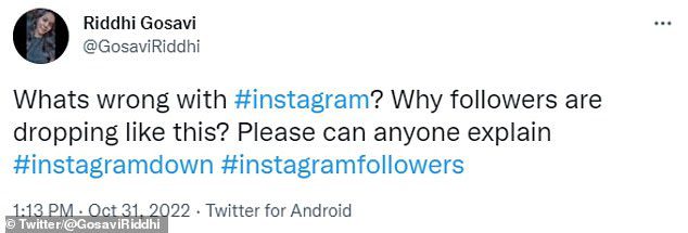 Can anyone explain?  ': MailOnline has contacted Meta, the company that owns Instagram, for comment