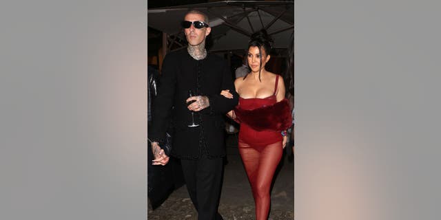 Travis Parker and Kourtney Kardashian were spotted in Portofino days before their Italian wedding.