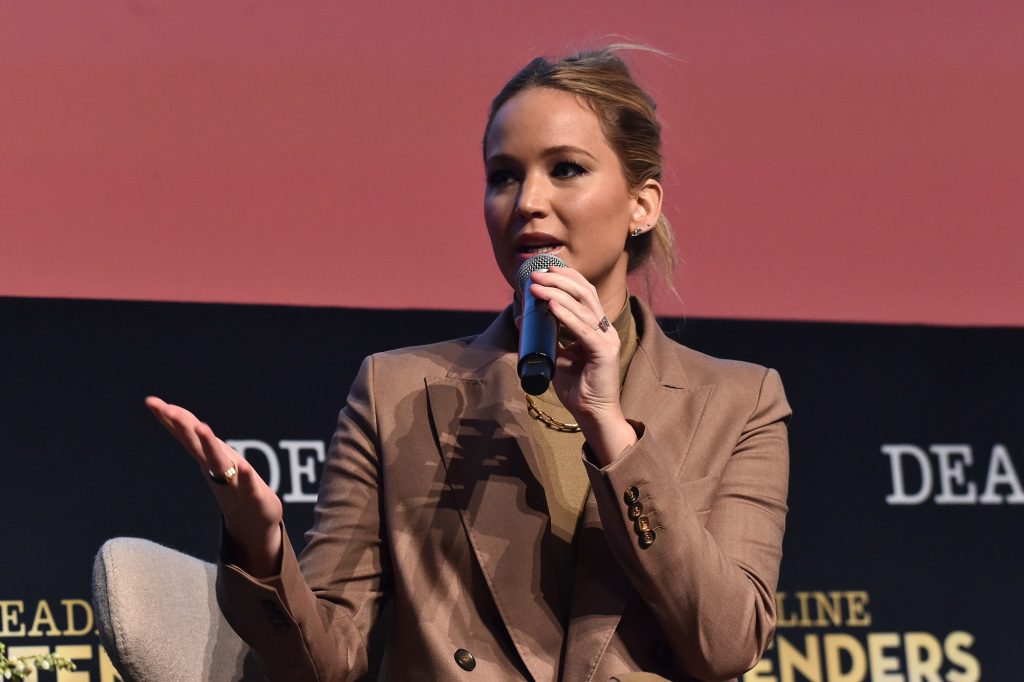 Jennifer Lawrence from the movie "bridge" He speaks on stage during Contenders Film: Los Angeles at the DGA Theater Complex on November 19, 2022 in Los Angeles, California.